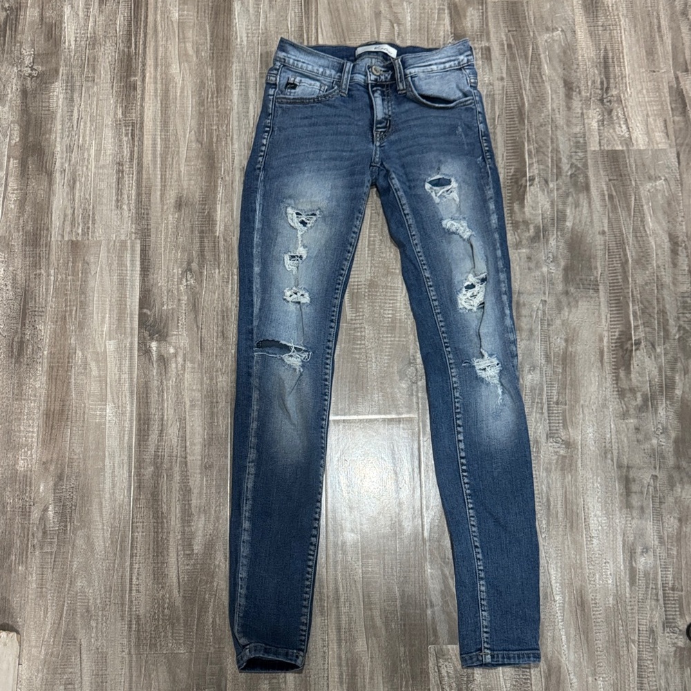 Distressed Blue Women's Skinny Jeans